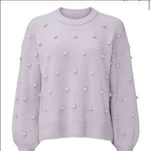 Madewell Lavender Purple Bobble Dot Sweater